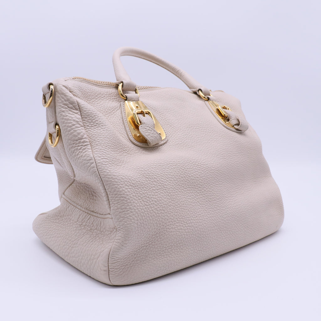 Prada Vitello Daino Leather Tote Bag twins B20825