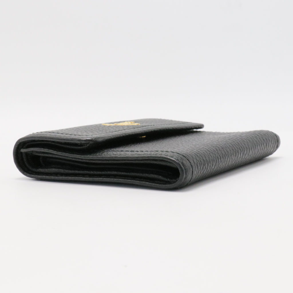 Small Grain Leather Trifold Wallet