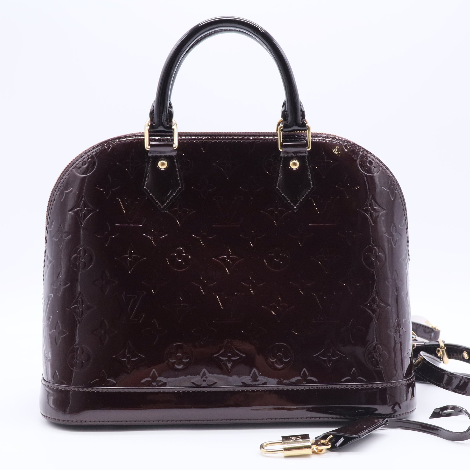 Alma Handbag Monogram Vernis PM