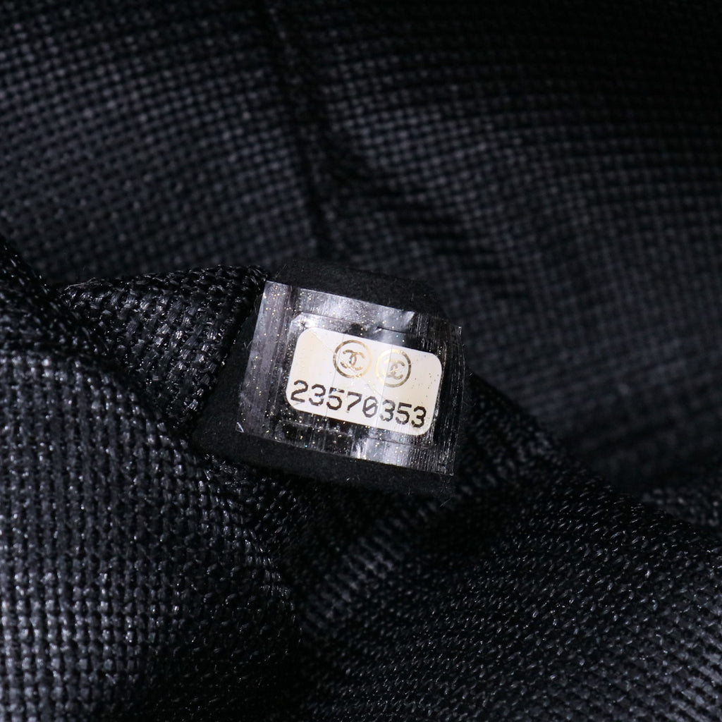 Chanel Calfskin Quilted XXL Travel Flap Bag Black twins