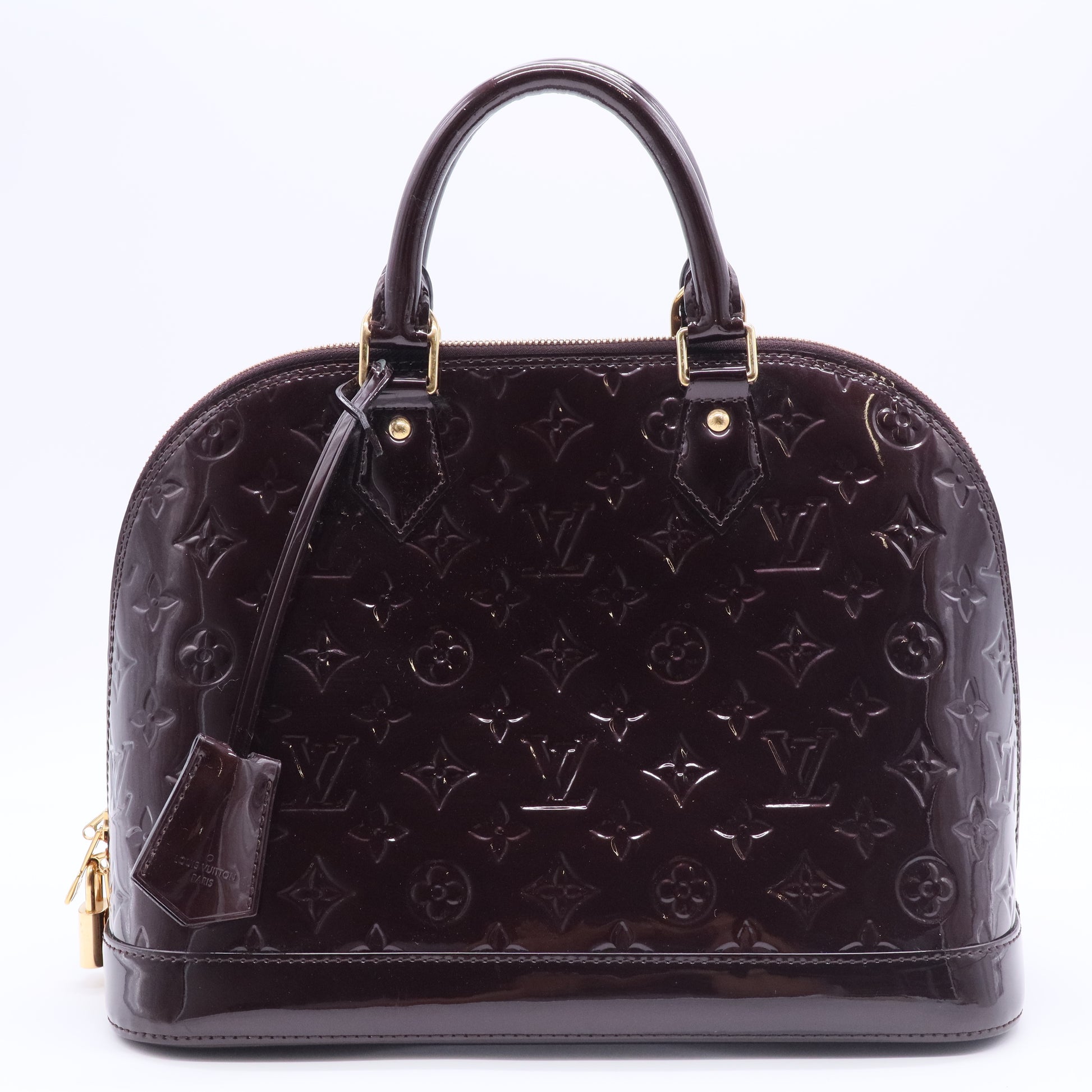 Alma Handbag Monogram Vernis PM