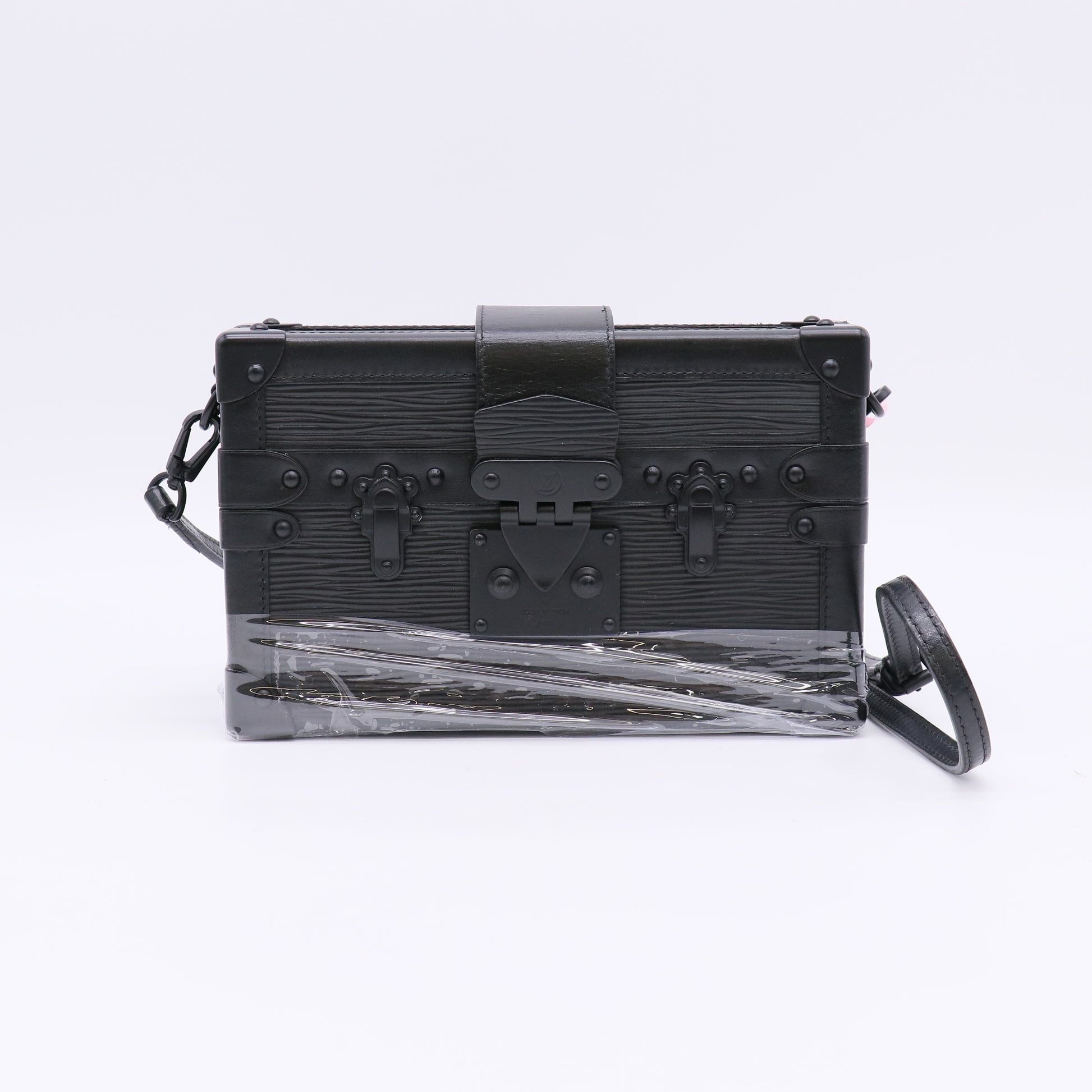 Louis Vuitton Crocodile Petite Malle Black Twins LDJ4943