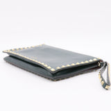 Rockstud Flap Clutch Leather