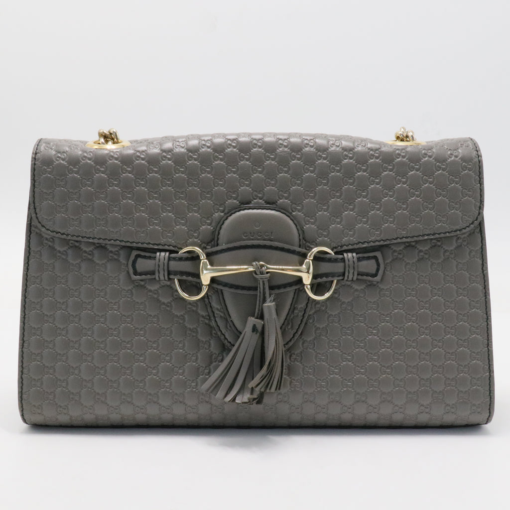 Emily Chain Flap Bag Microguccissima Leather Medium