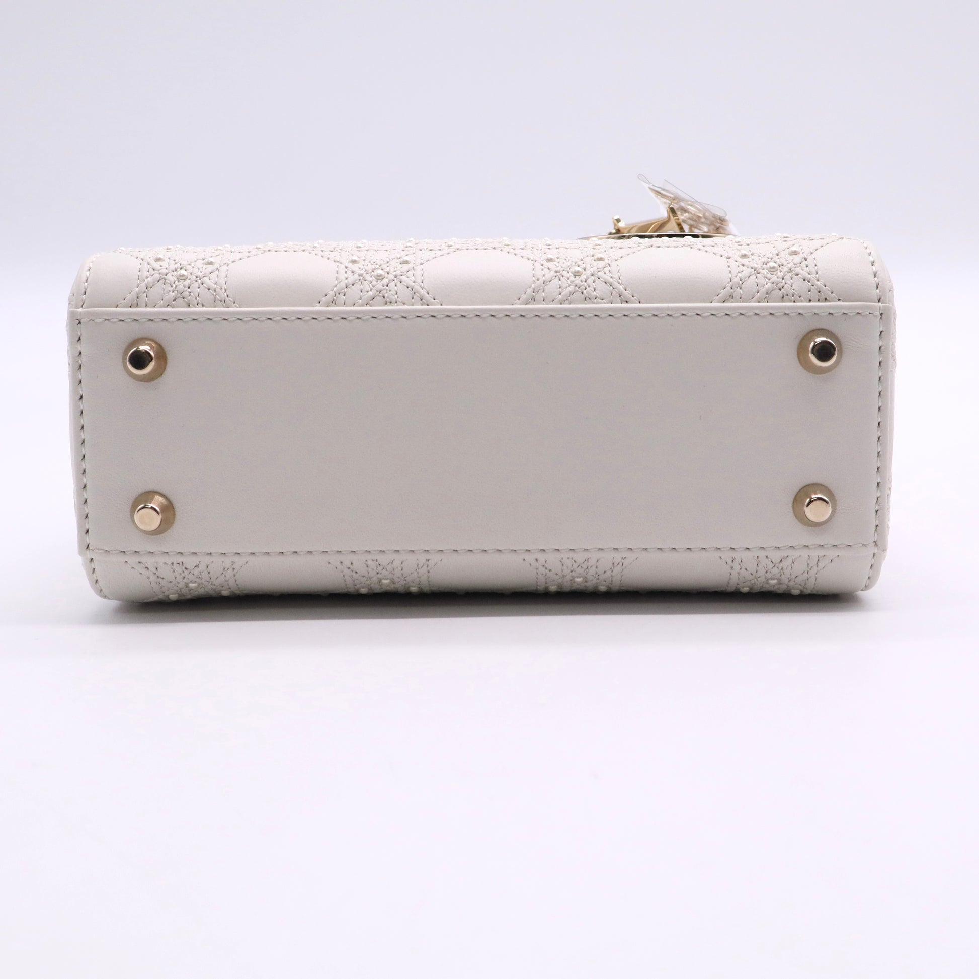 Satin Crystal Cannage Mini Lady Dior White twins LDJ2735