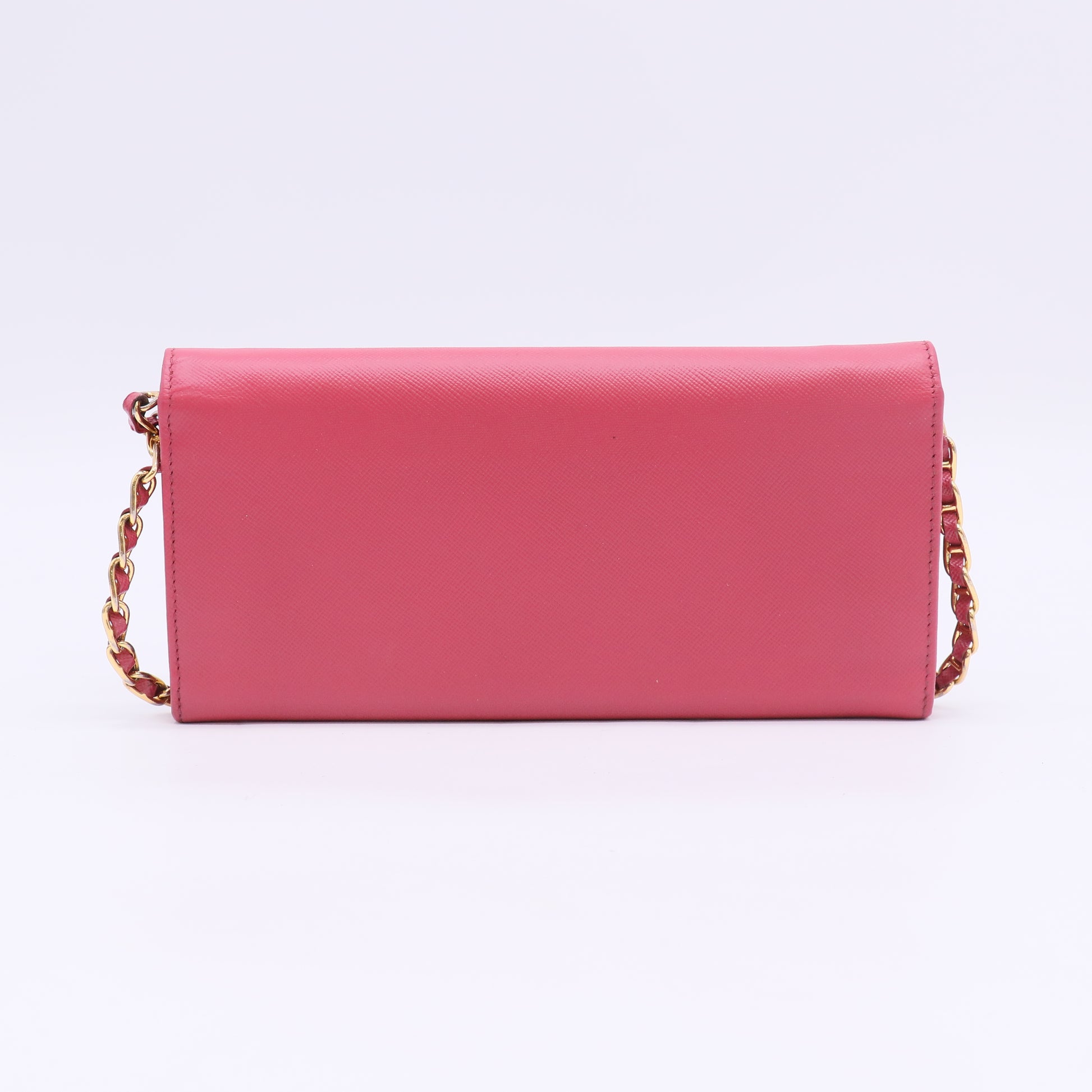 Saffiano Cuir Leather Saffiano Leather Wallet On Chain Crossbody B23583