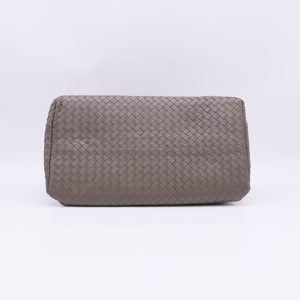 Bottega Veneta Nappa Intrecciato Medium Roma Tote Brown twins B23238