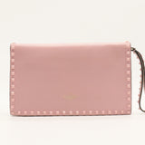 Rockstud Flap Clutch Leather