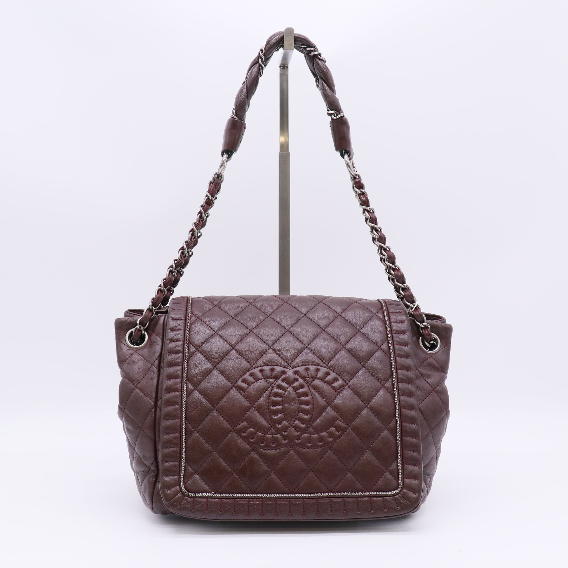 Chanel Leather Lux Ligne Accordion Flap Bag twins B23212