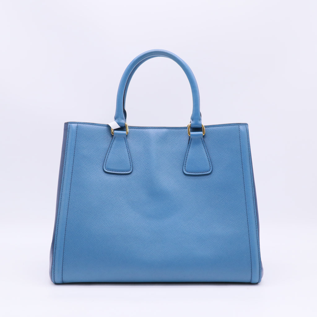 Saffiano Lux Leather Parabole Shopping Tote Bag B23860