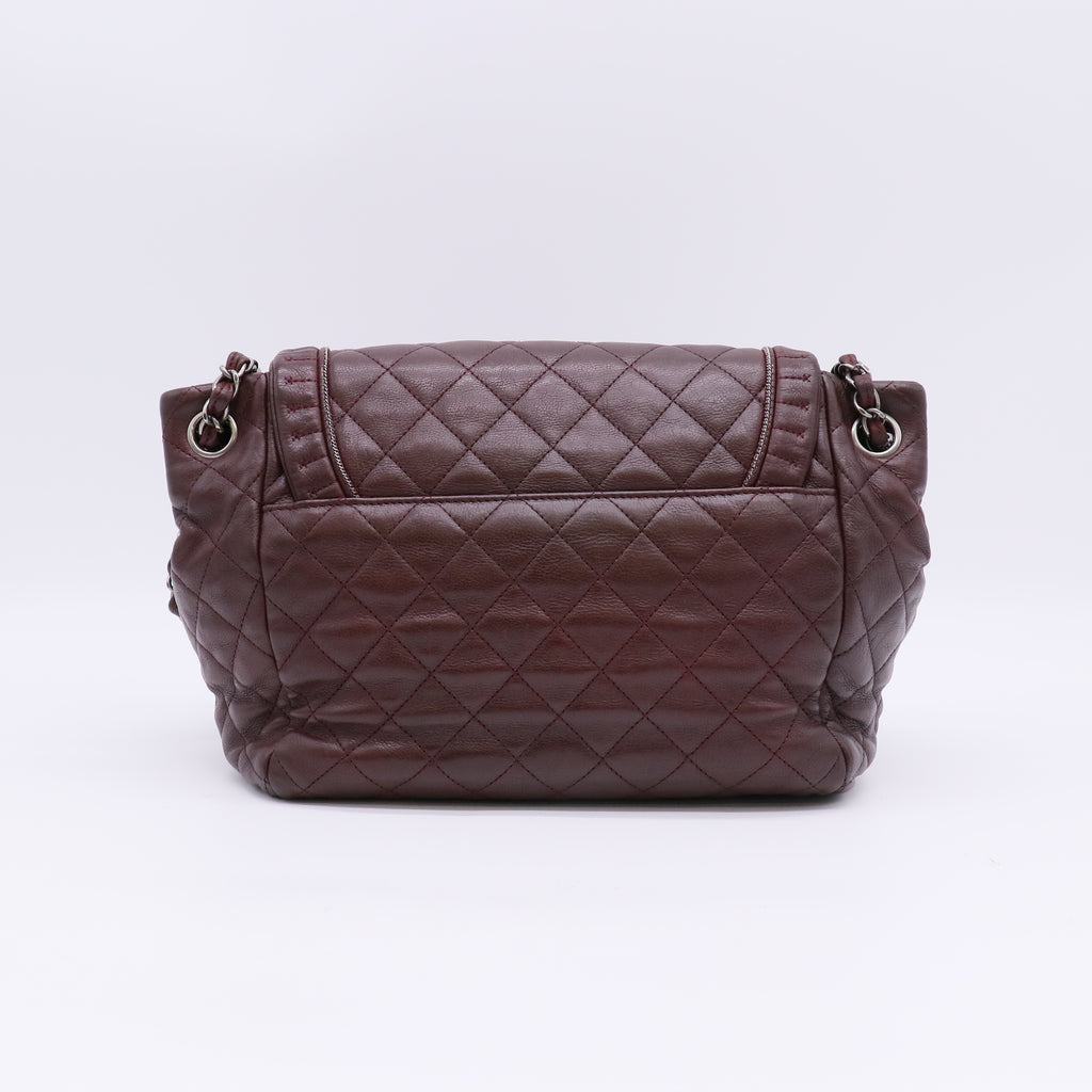 Chanel Leather Lux Ligne Accordion Flap Bag twins B23212
