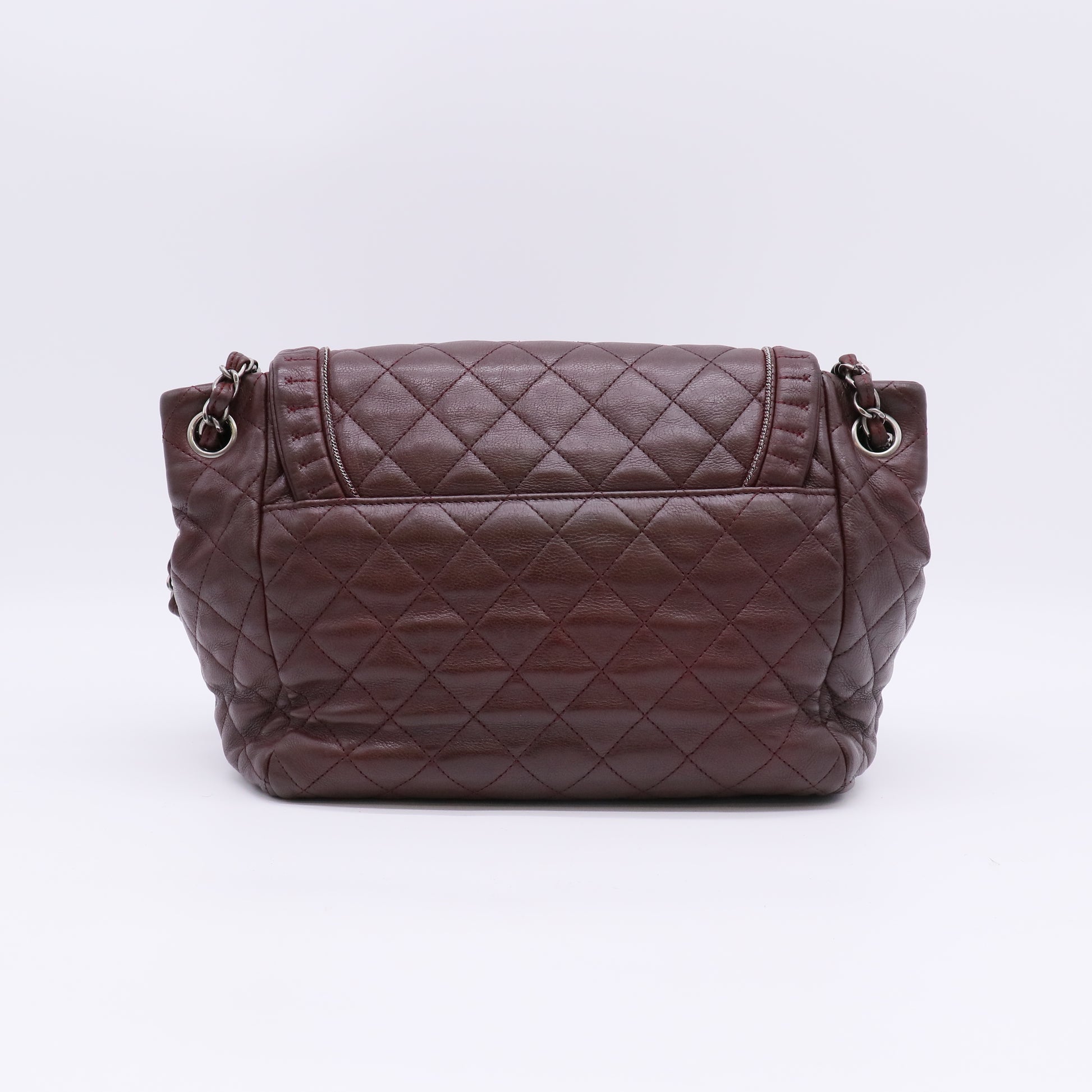 Chanel Leather Lux Ligne Accordion Flap Bag twins B23212