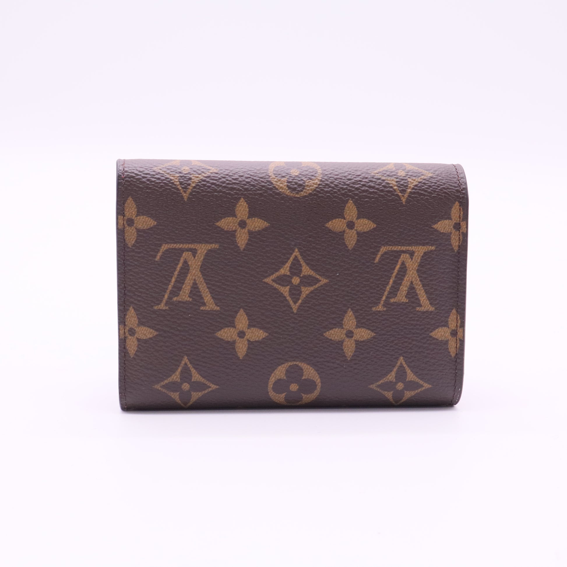 Flower Wallet Monogram Canvas Compact Twins