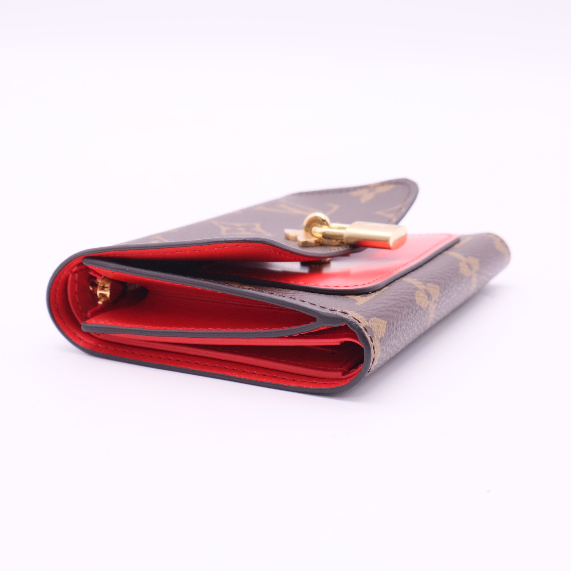 Flower Wallet Monogram Canvas Compact Twins