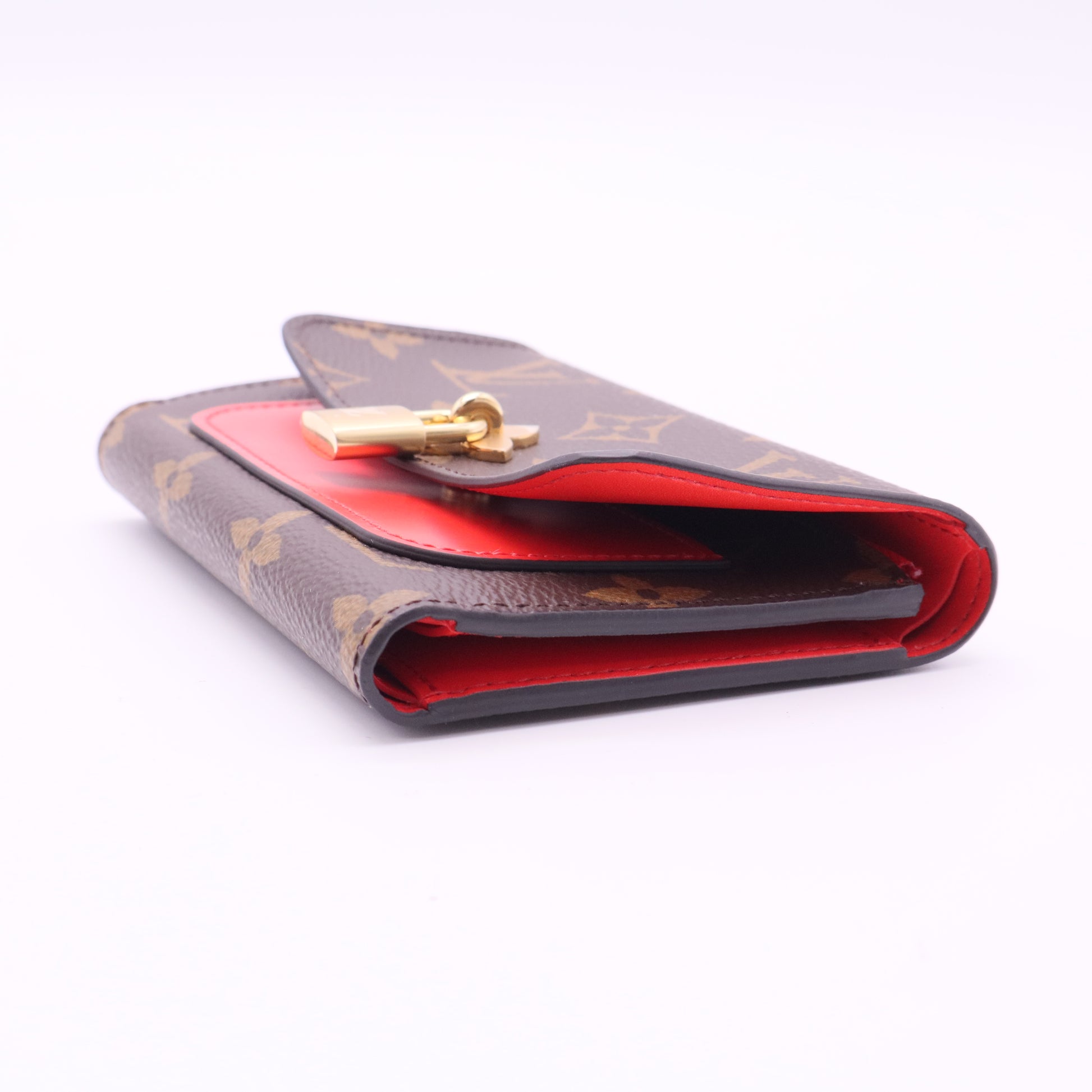 Flower Wallet Monogram Canvas Compact Twins