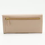 Bow Flap Wallet Saffiano Leather Long