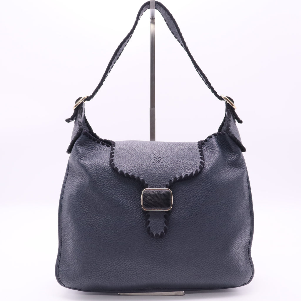 LoeweLizard-Trimmed Granada Bag