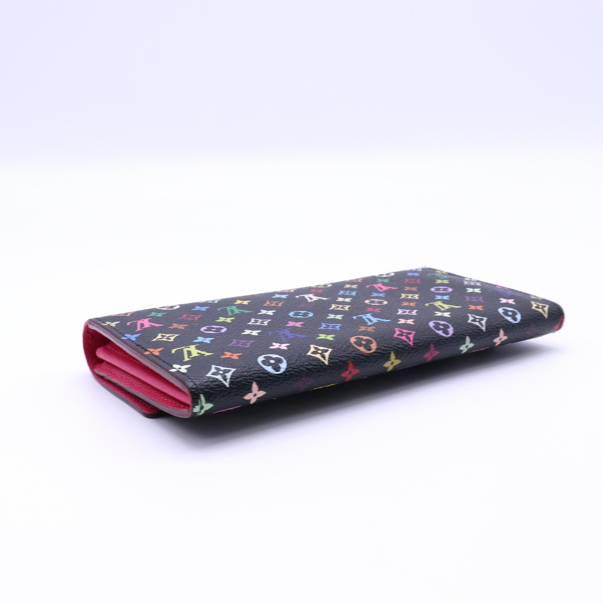 Louis Vuitton Black Monogram Multicolor Grenade Sarah Wallet twins