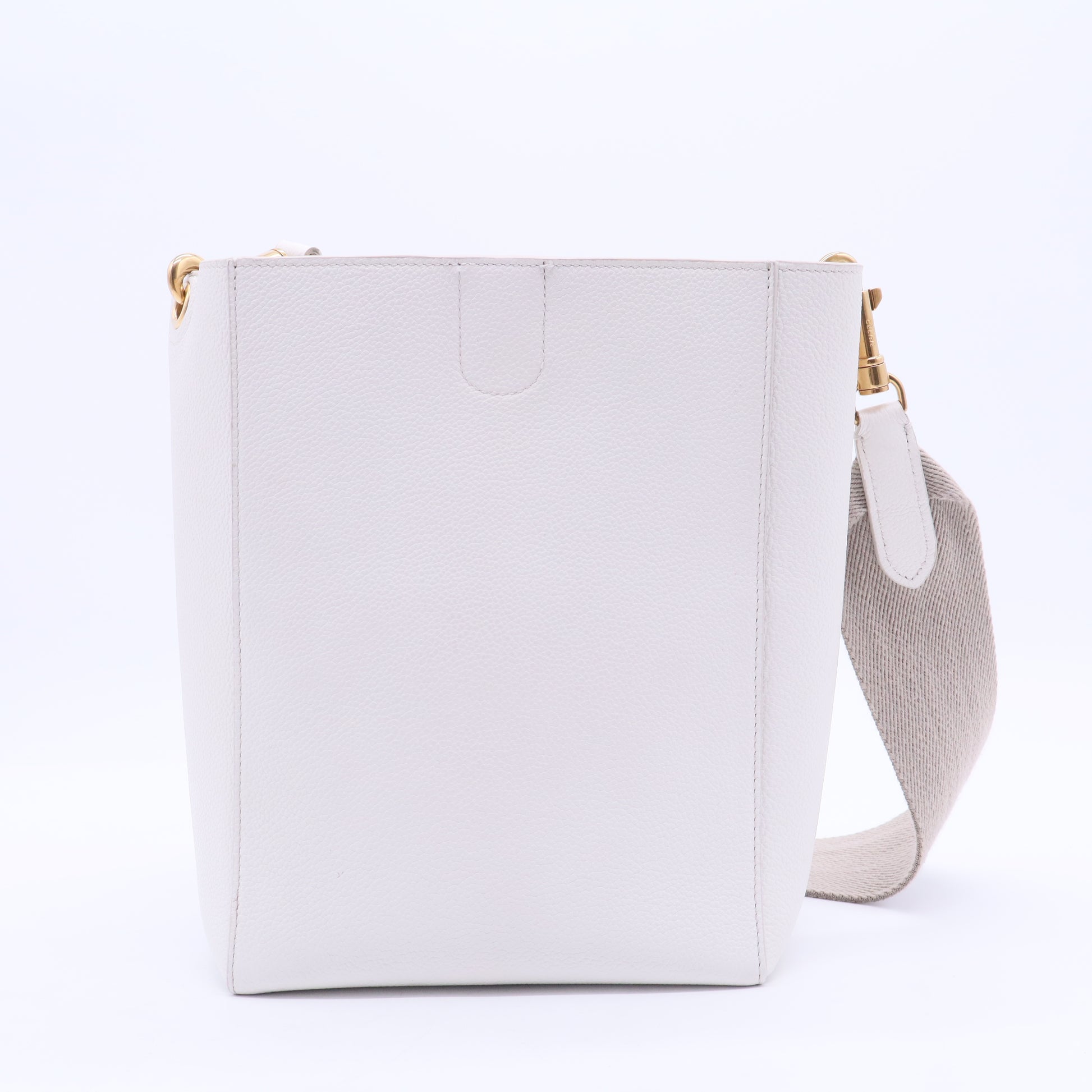 Soft Grained Calfskin Small Sangle Bucket Bag Light Taupe B20114