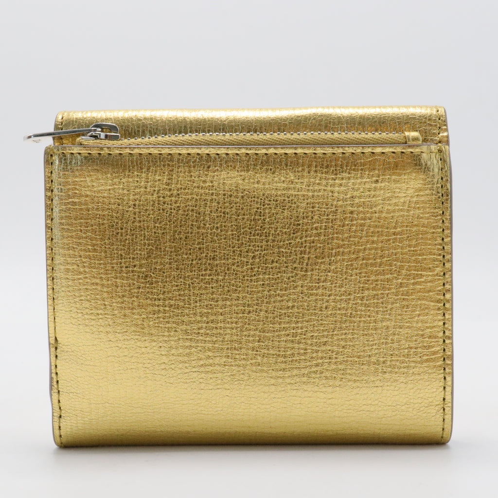 Metallic Goatskin Diorever Tri-Fold Wallet