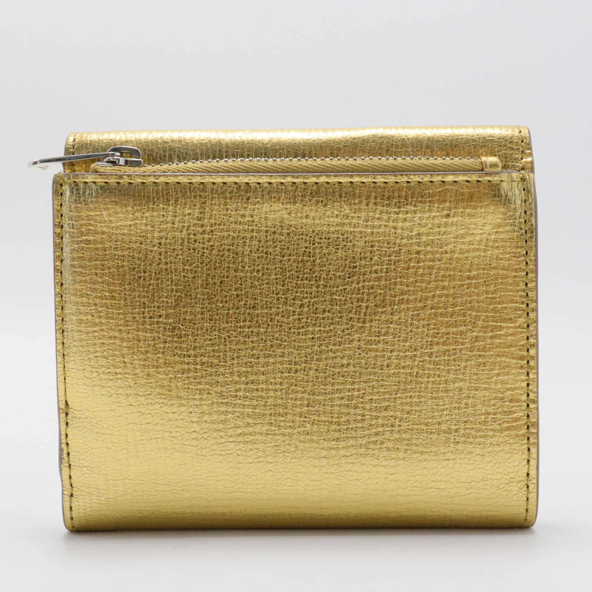 Metallic Goatskin Diorever Tri-Fold Wallet