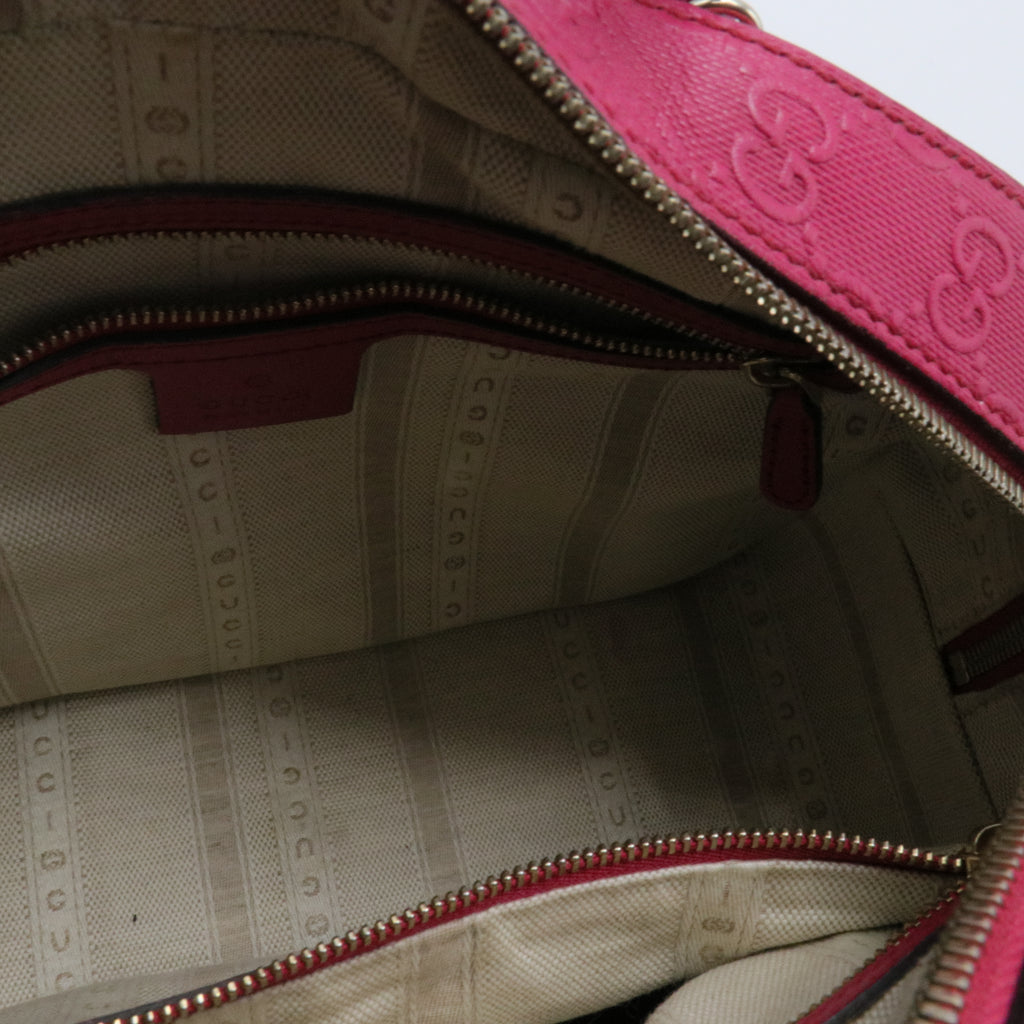 Bright Top Handle Bag Diamante Leather Small