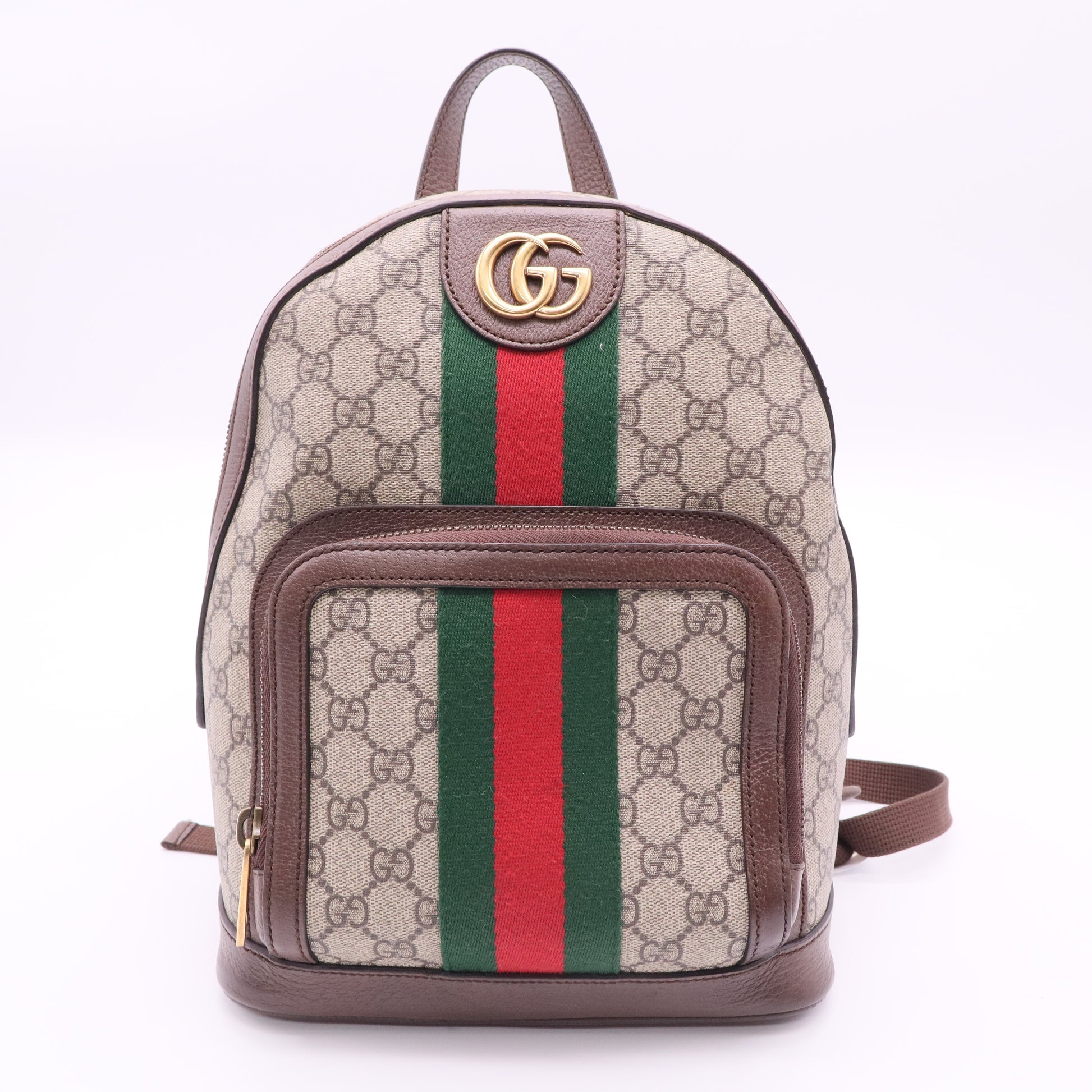 Ophidia Backpack GG Coated Canvas and Leather Small