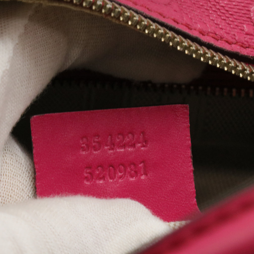 Bright Top Handle Bag Diamante Leather Small