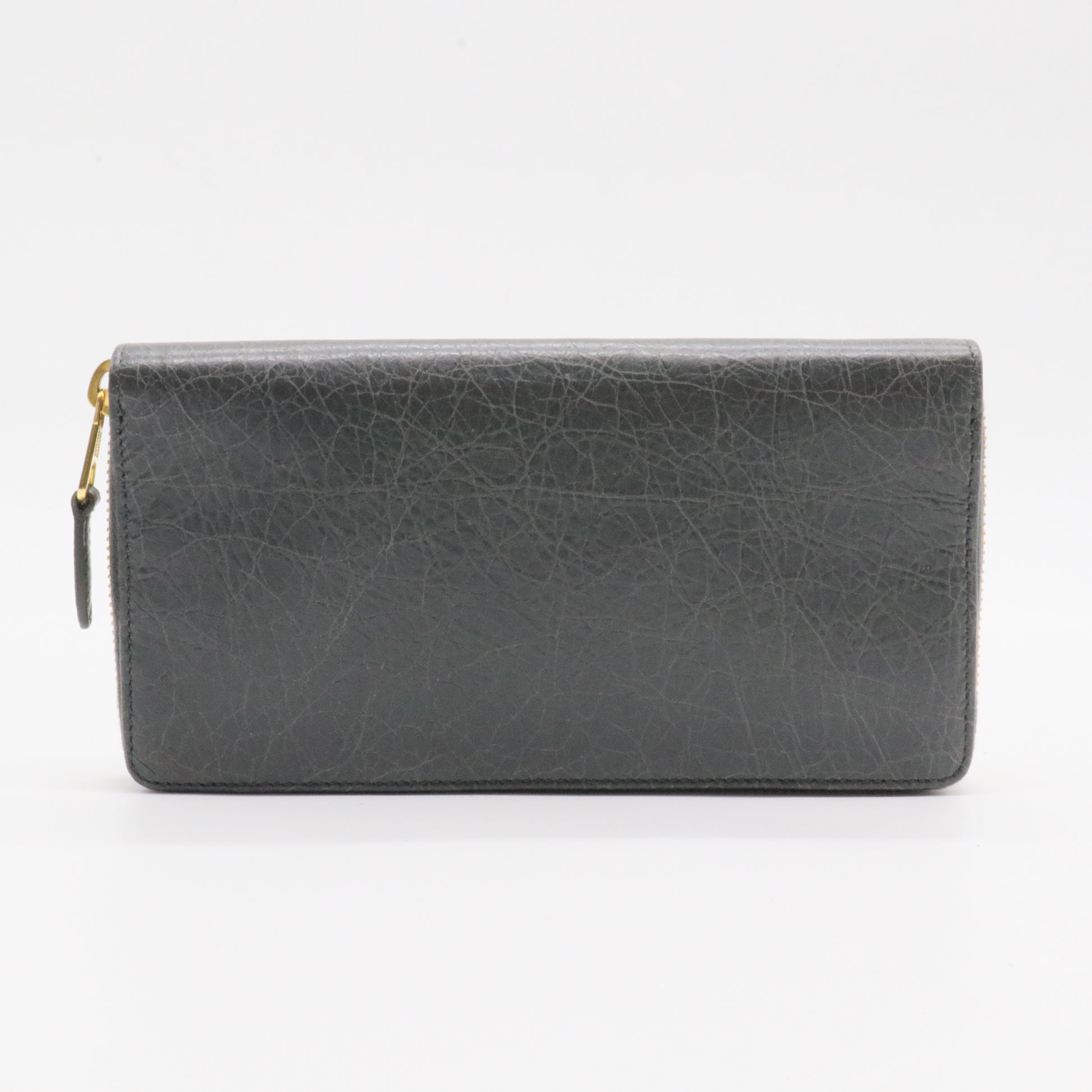 Classic Metallic Edge Money Flap Wallet Leather