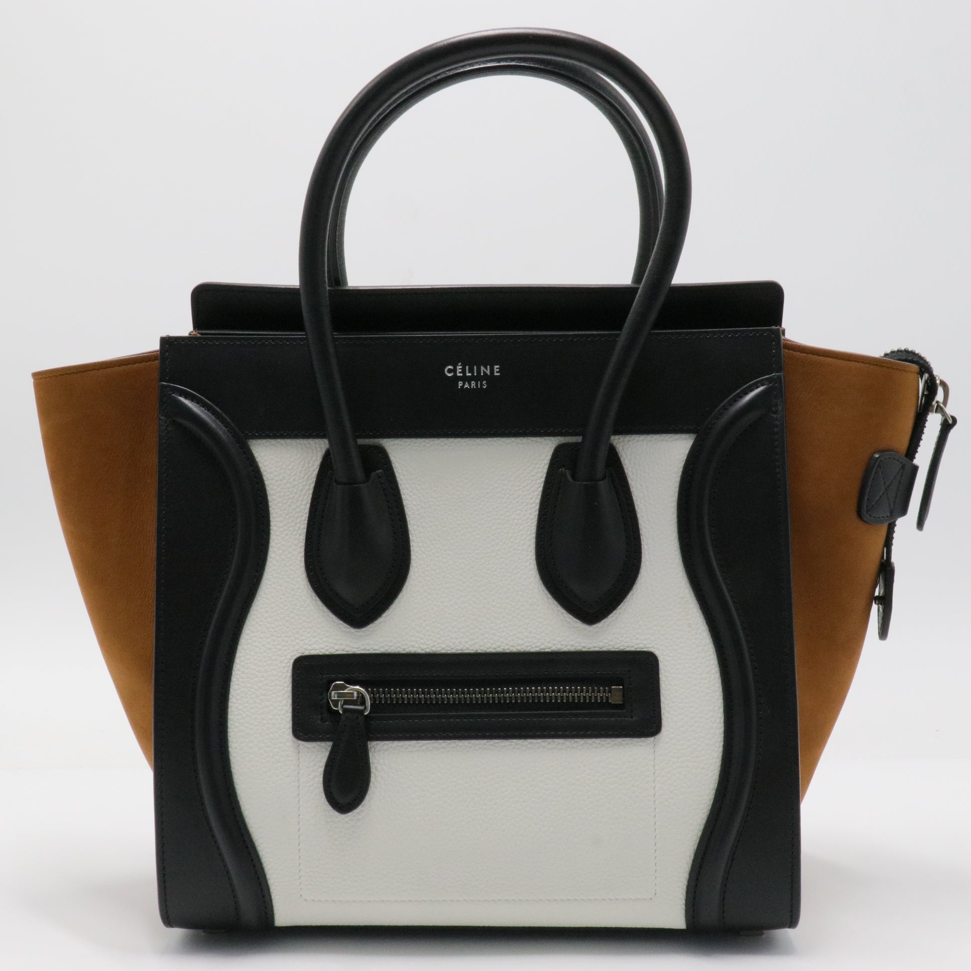 Tricolor Luggage Bag Leather Micro