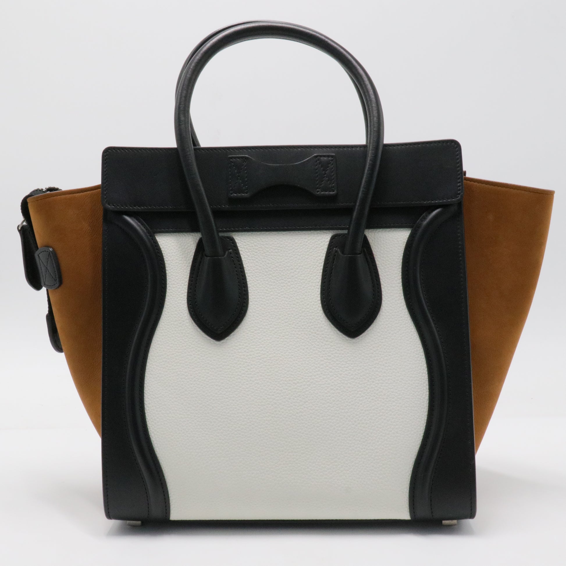Tricolor Luggage Bag Leather Micro