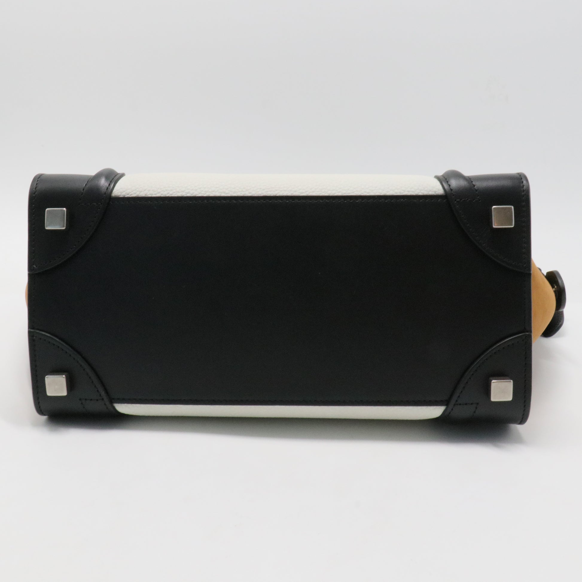 Tricolor Luggage Bag Leather Micro