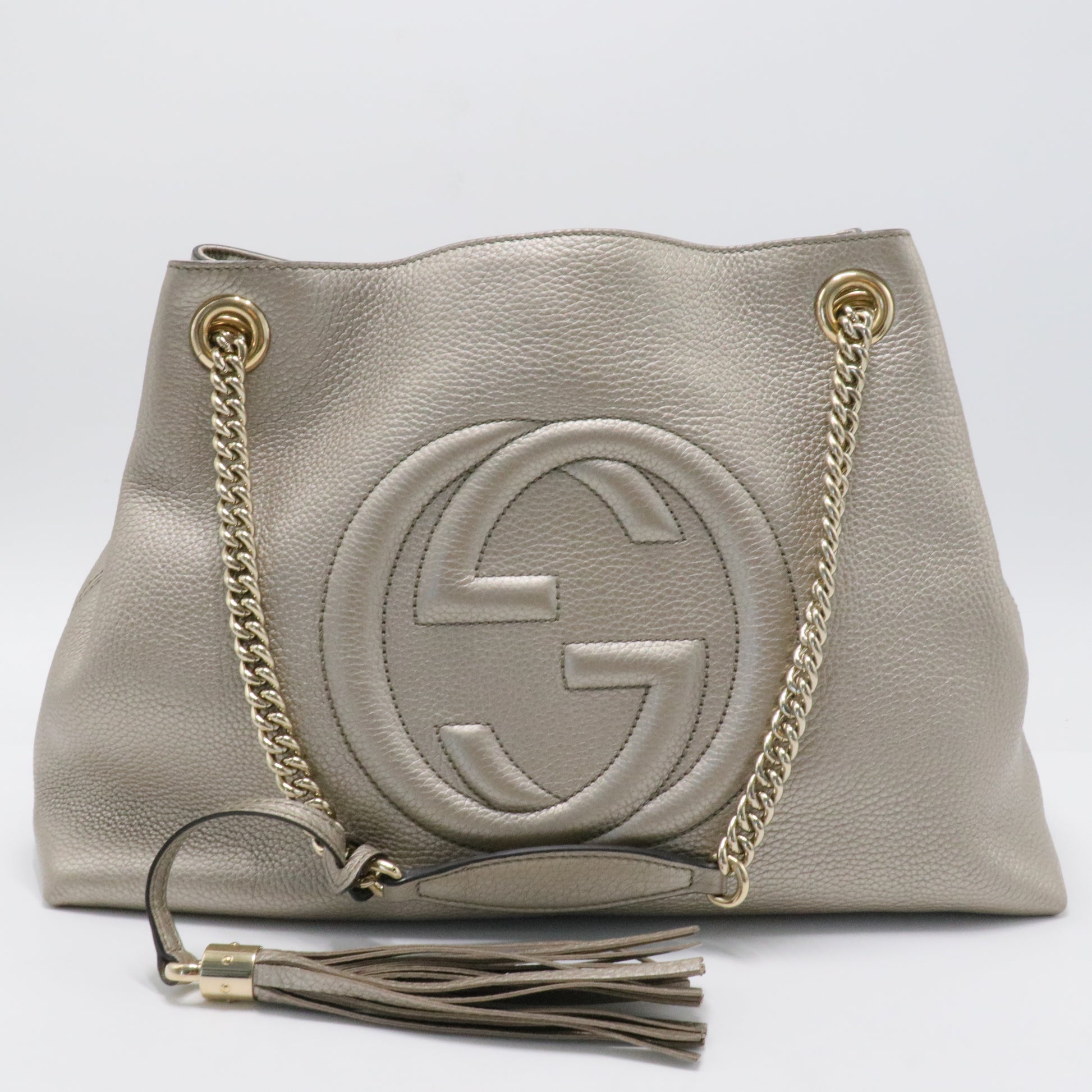 Soho Chain Strap Shoulder Bag Leather Medium