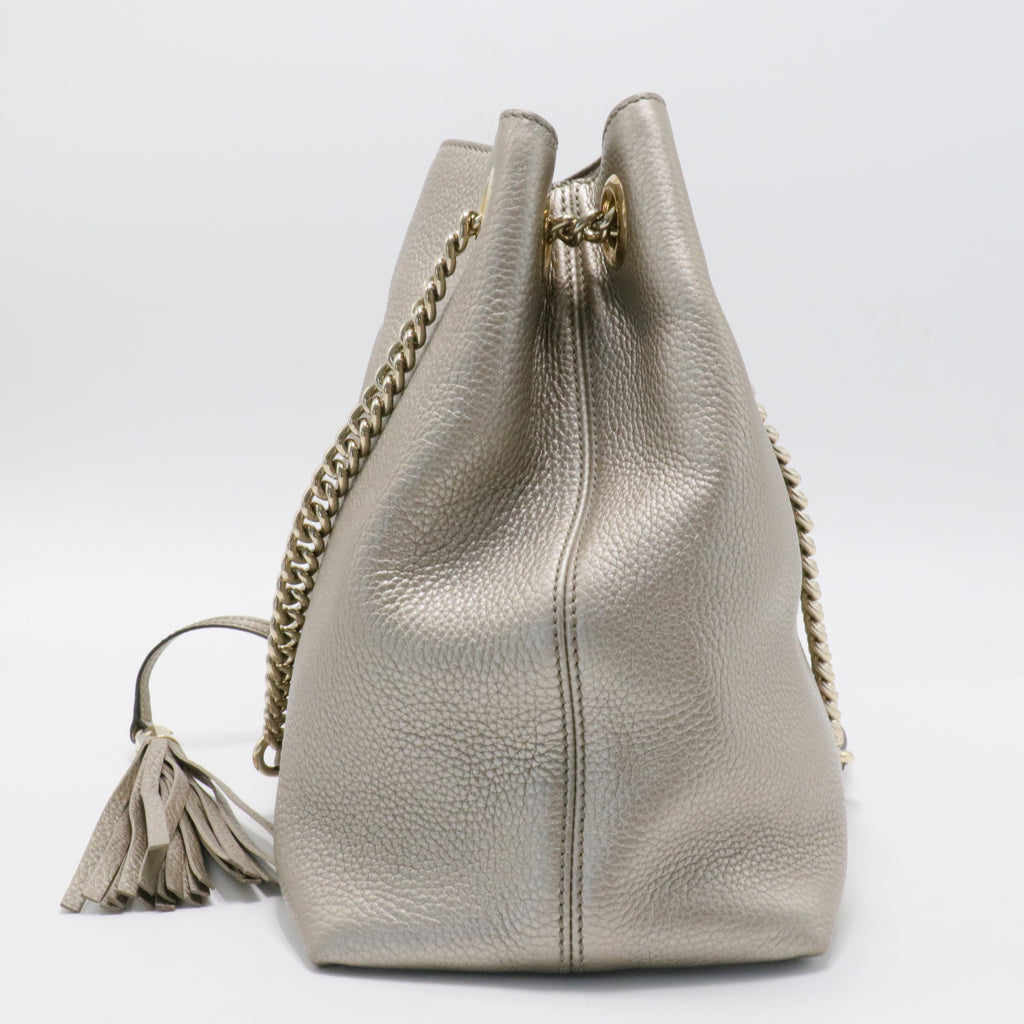 Soho Chain Strap Shoulder Bag Leather Medium