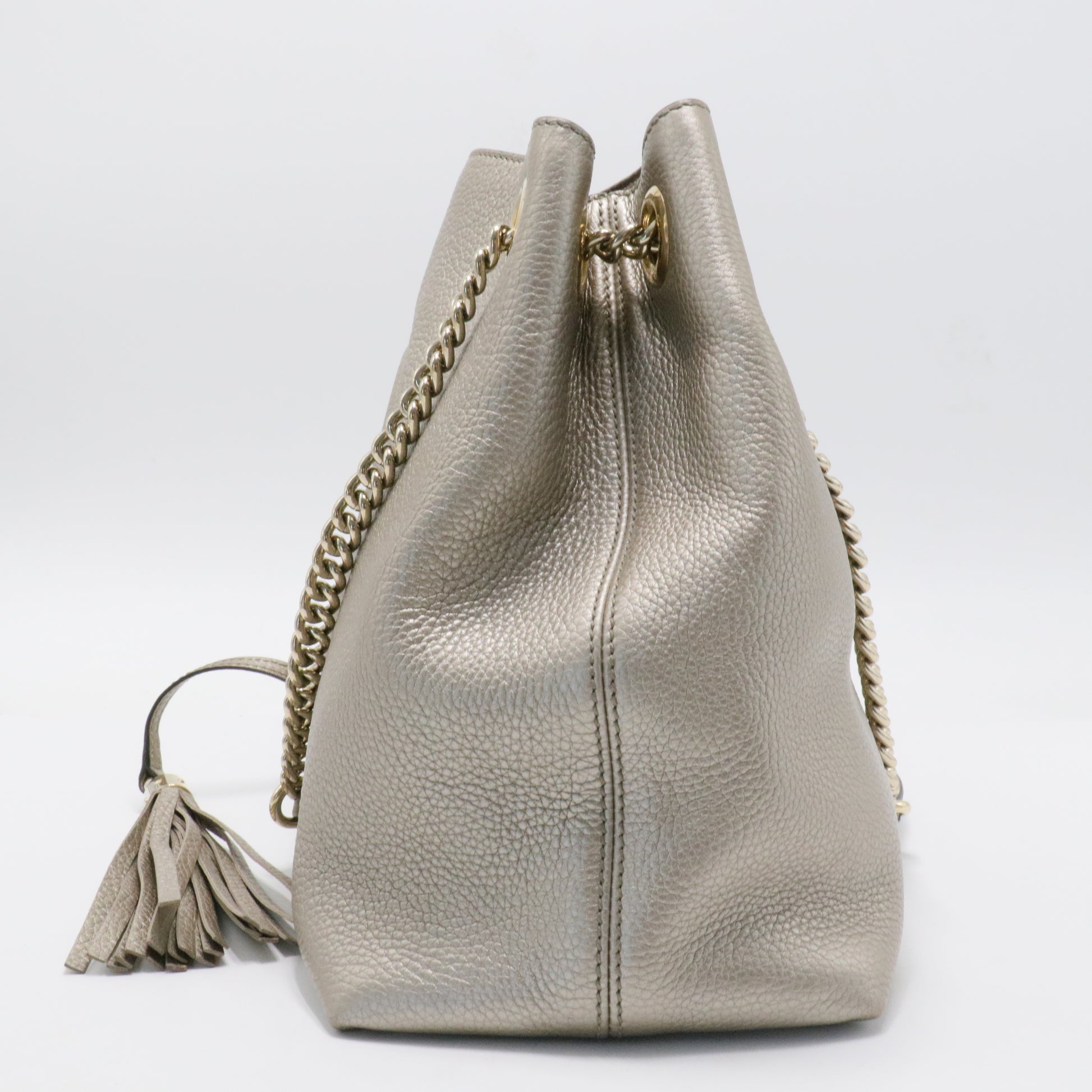 Soho Chain Strap Shoulder Bag Leather Medium