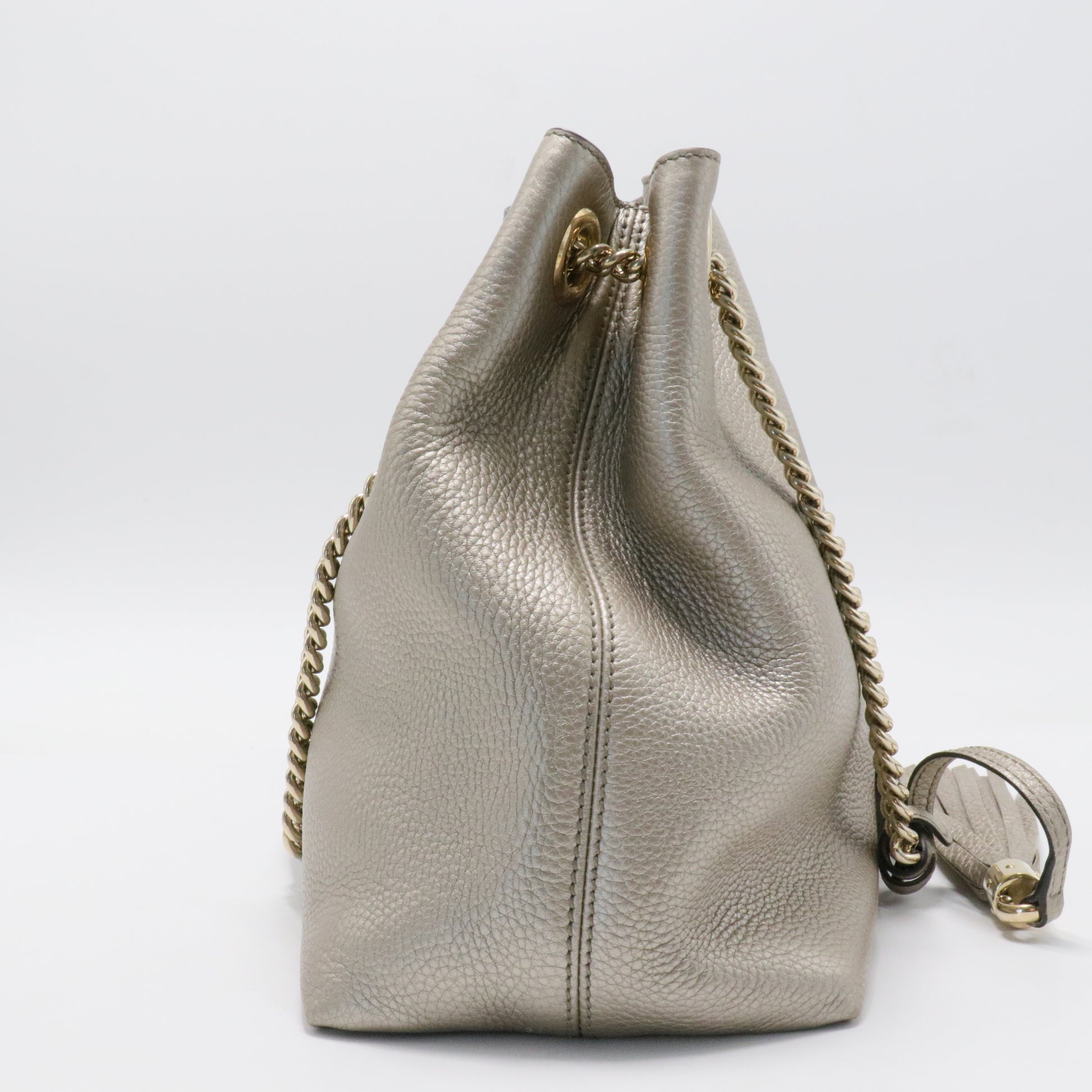 Soho Chain Strap Shoulder Bag Leather Medium