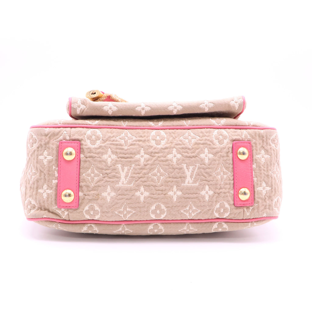Limited Edition Rose Monogram Sabbia Cabas MM Handbag Twins