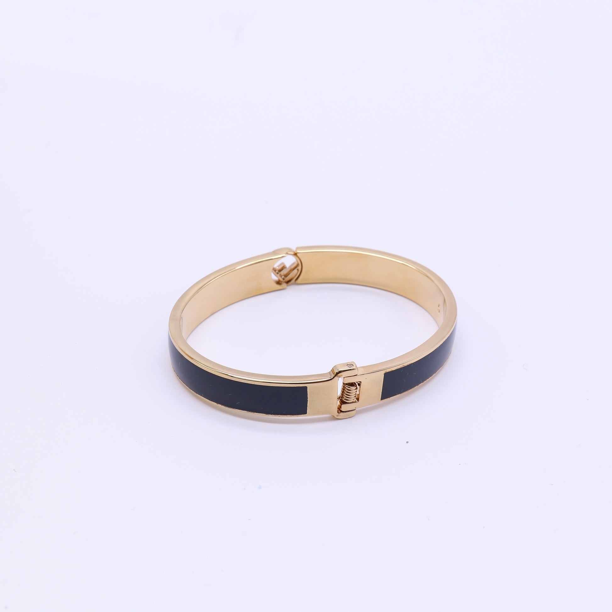 Fendi Fendista Two Tone Enamel Gold Tone Bracelet S twins
