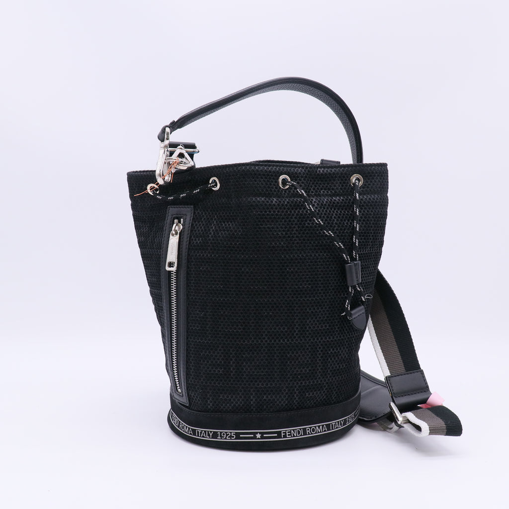 Fendi Mon Tresor Holdall Bucket Bag Zucca Canvas twins LDJ5522
