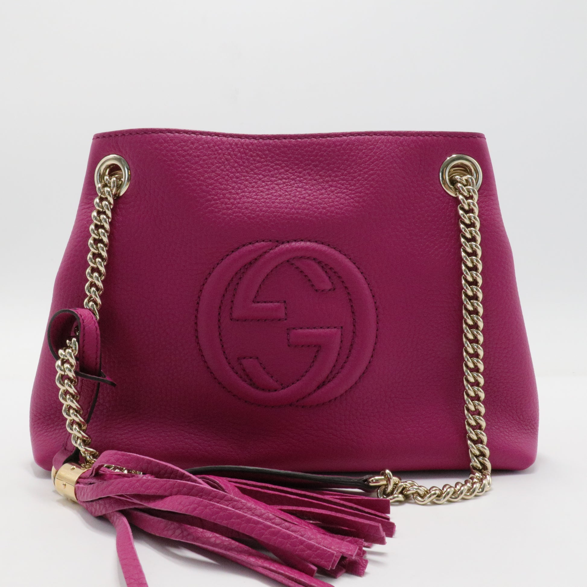 Soho Chain Strap Shoulder Bag Leather Mini