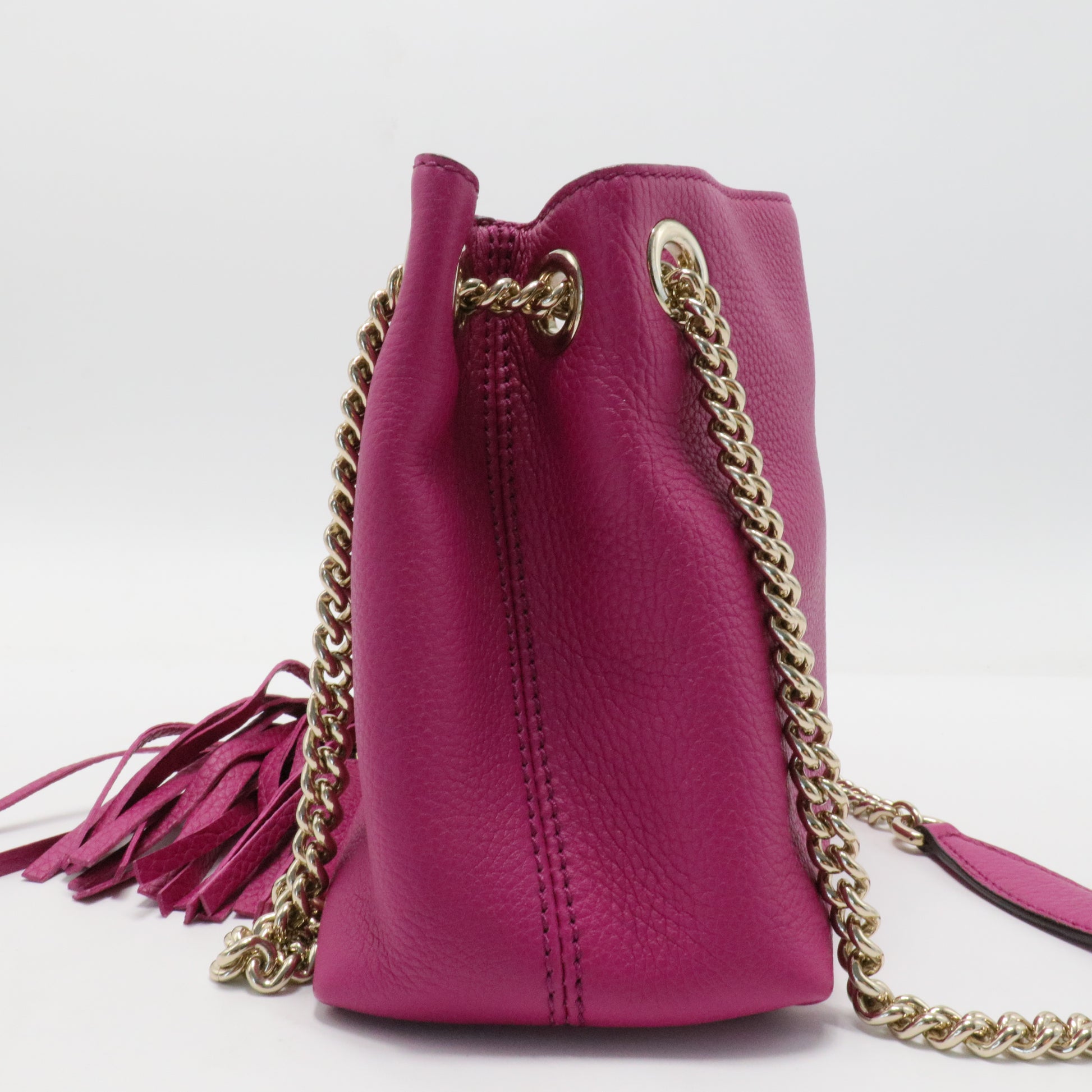 Soho Chain Strap Shoulder Bag Leather Mini