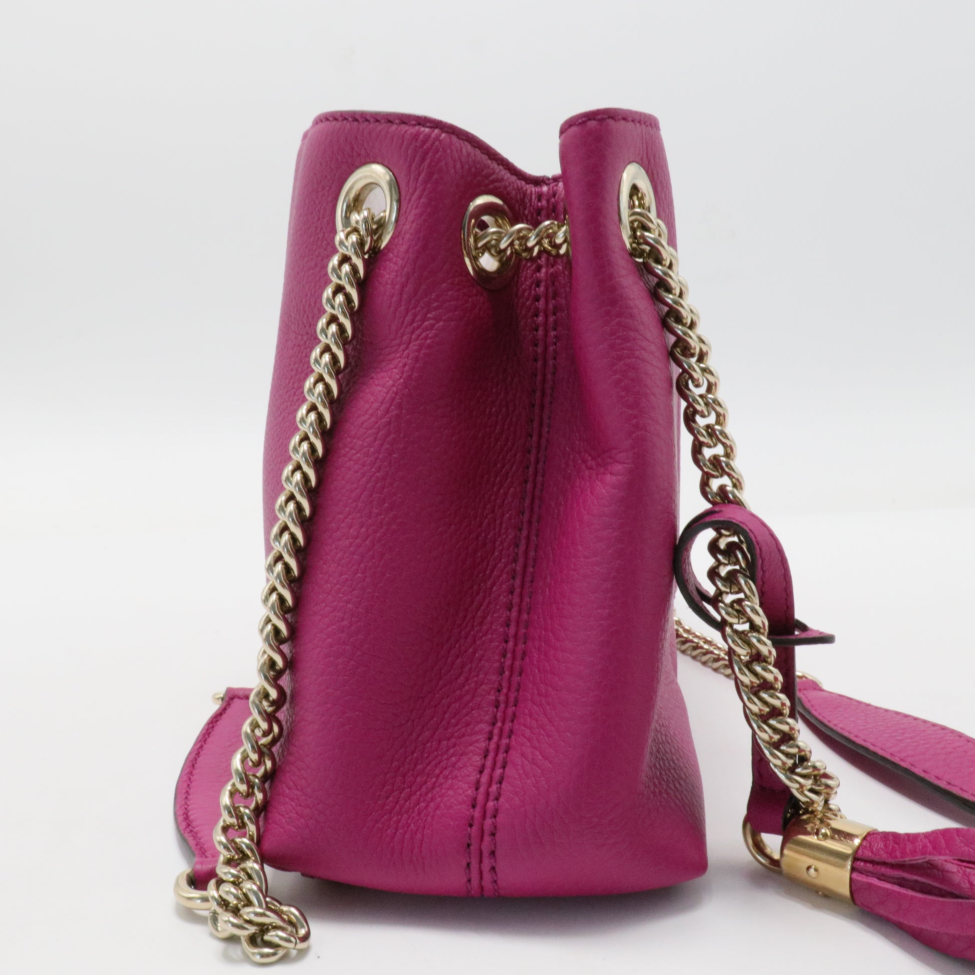 Soho Chain Strap Shoulder Bag Leather Mini