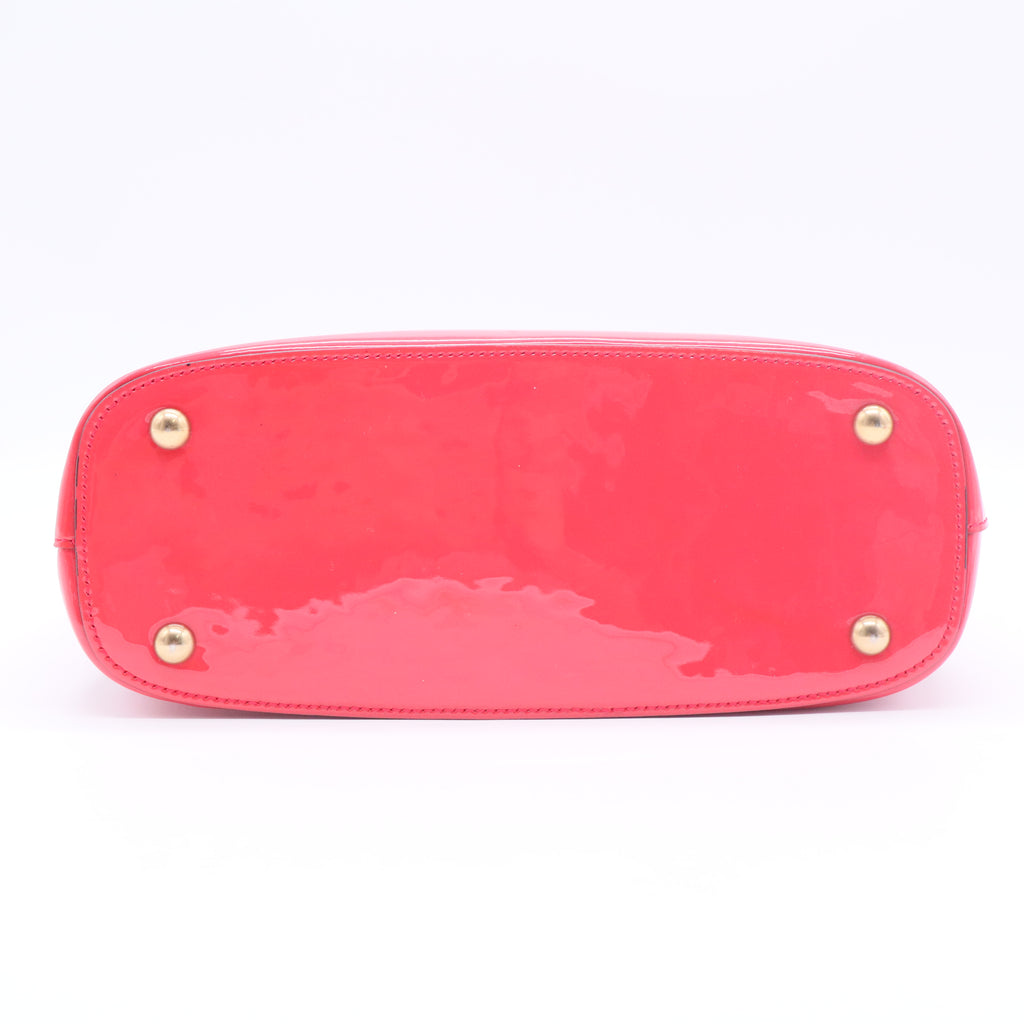 Gucci Bright Patent Leather Tote Bag Red Twins