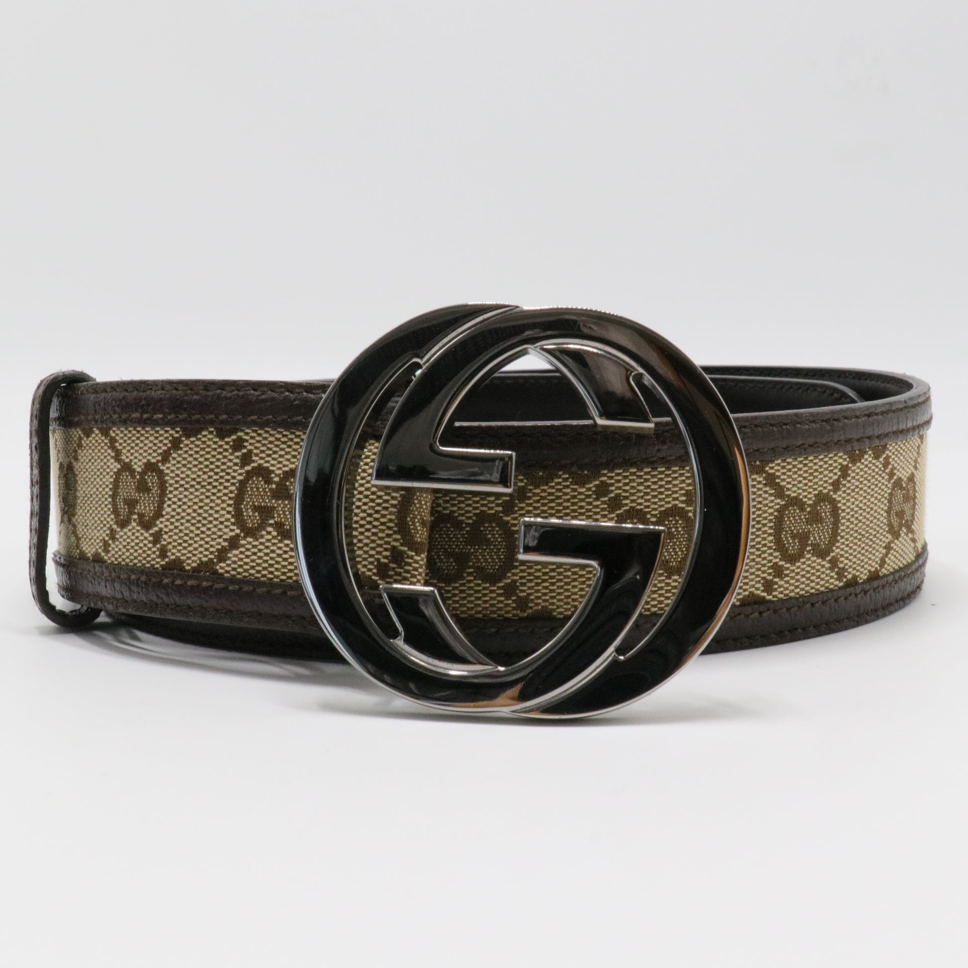 Gucci Interlocking G Belt Brown Leather