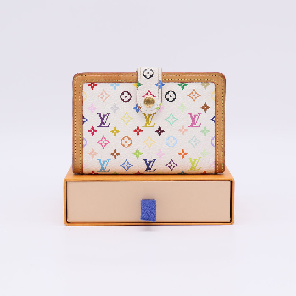 Louis Vuitton Monogram Multicolore Portefeuille Viennois Wallet in White W22383