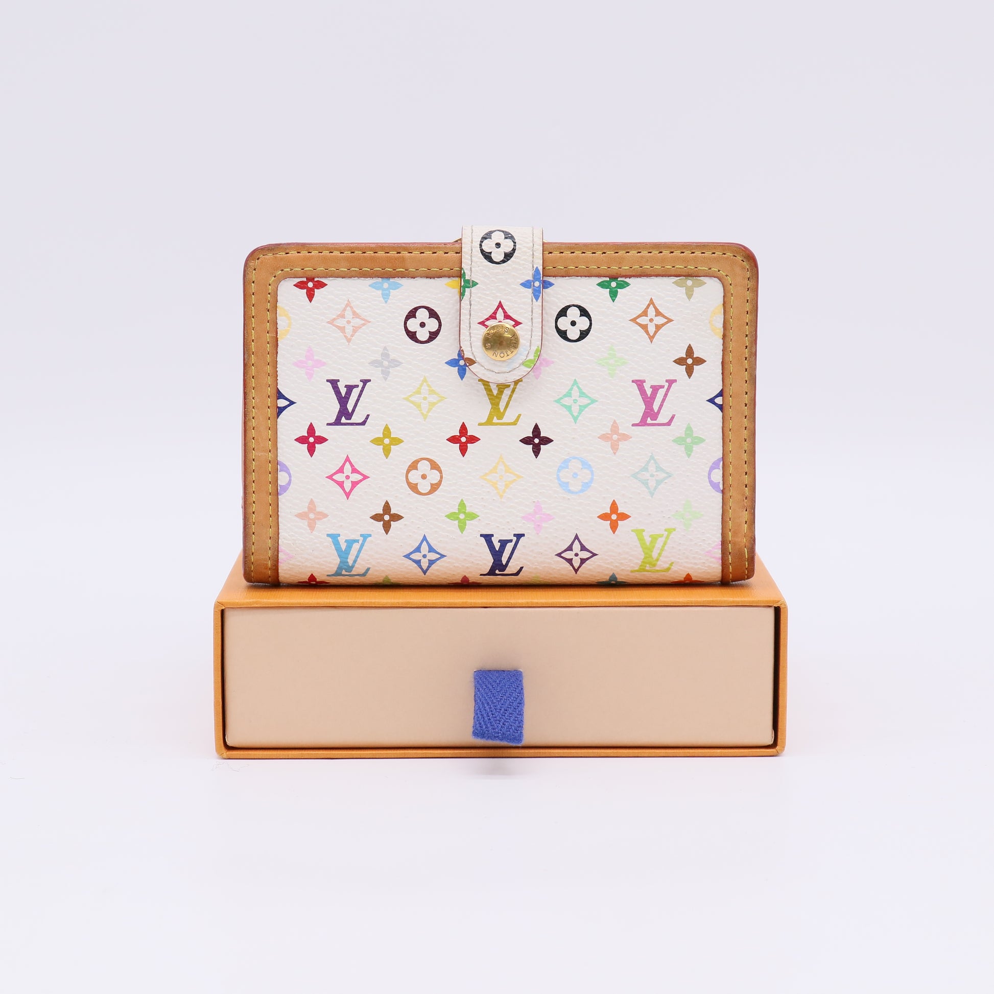 Louis Vuitton Monogram Multicolore Portefeuille Viennois Wallet in White W22383