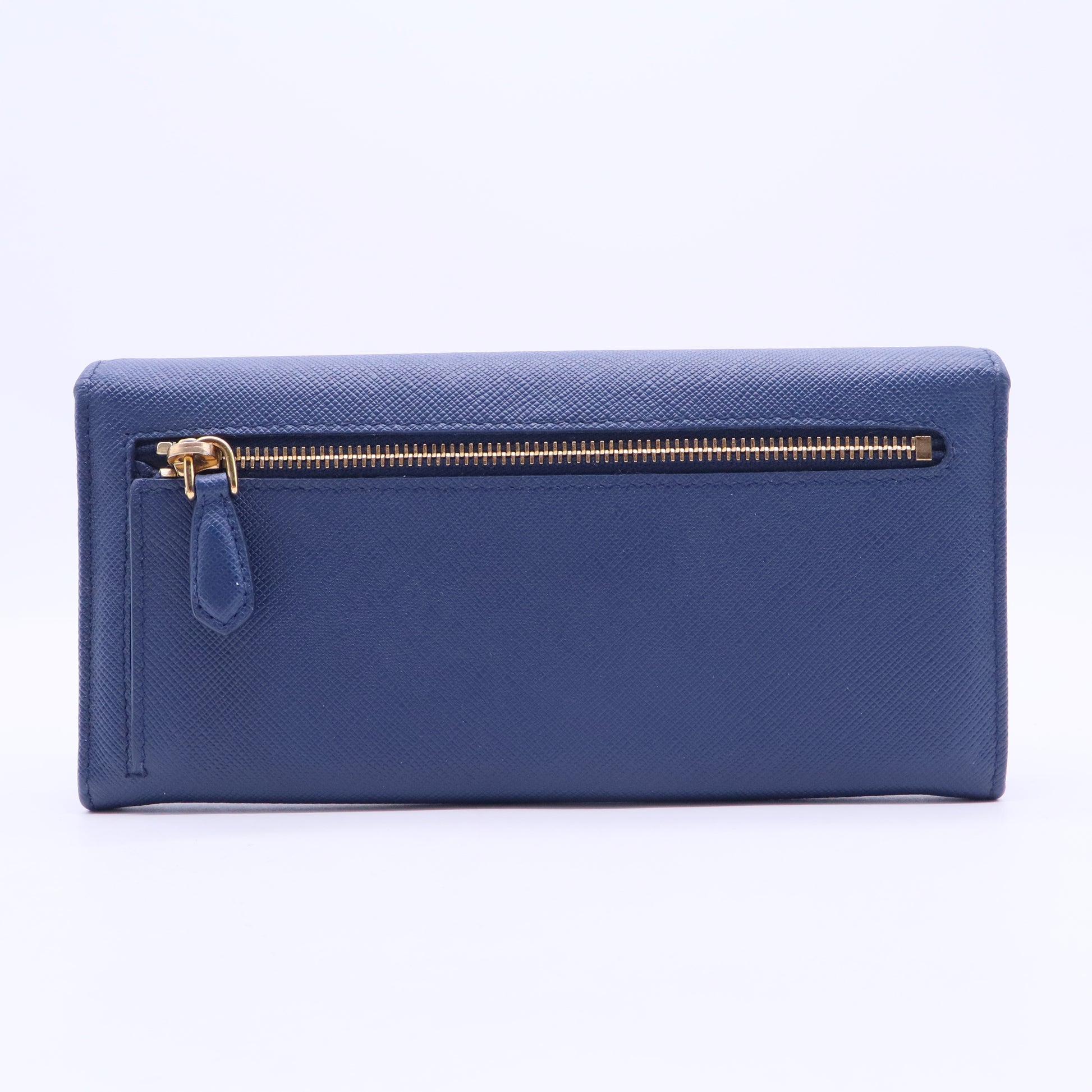Saffiano Metal Continental Flap Travel Wallet Bluette W20291