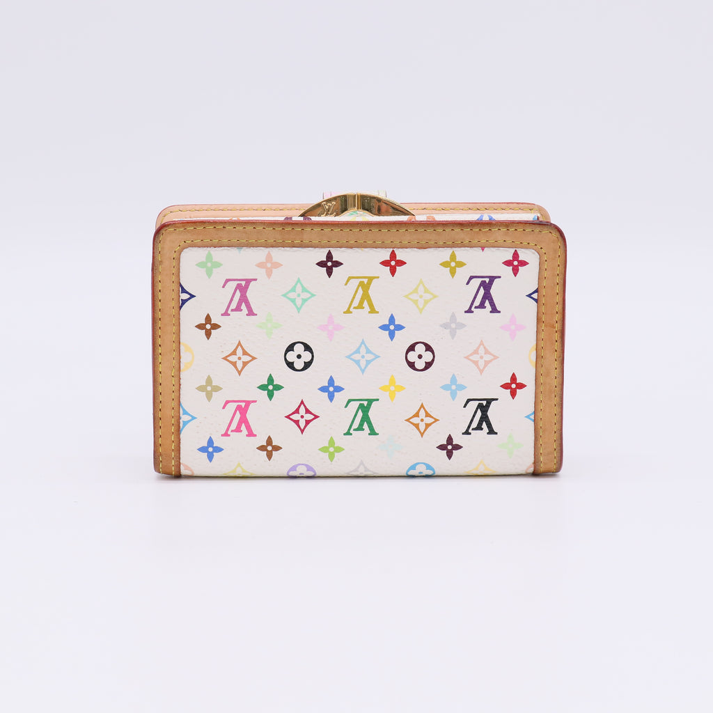 Louis Vuitton Monogram Multicolore Portefeuille Viennois Wallet in White W22383