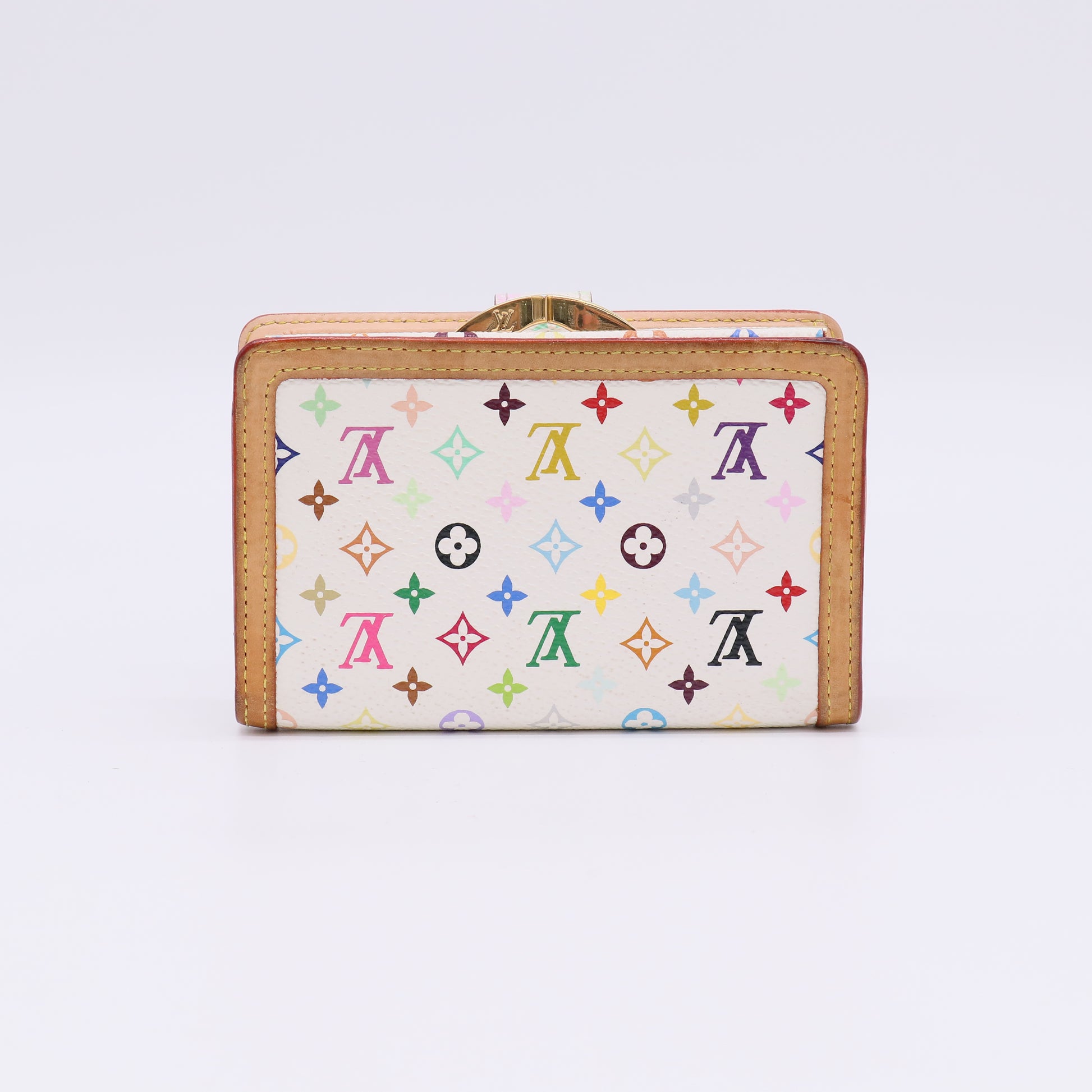 Louis Vuitton Monogram Multicolore Portefeuille Viennois Wallet in White W22383