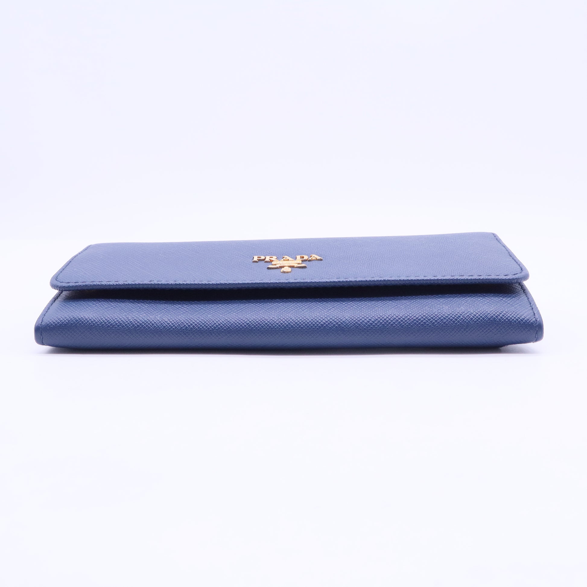 Saffiano Metal Continental Flap Travel Wallet Bluette W20291